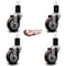 Service Caster 3.5'' Maroon Poly Wheel Swivel 1-3/4'' Expanding Stem Caster Set, 4PK SCC-EX20S3514-PPUB-MRN-134-4 - alternate 4